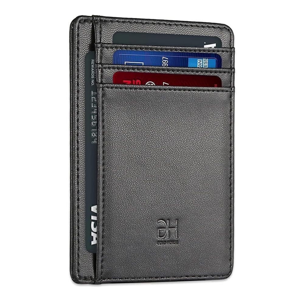 Leather Compact Card Holder Wallet